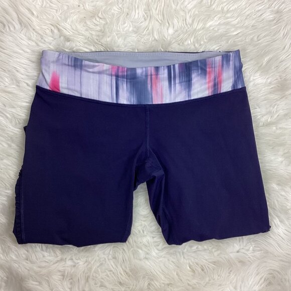 Lululemon Fast & Free Crop Leggings Size 8 Navy - Picture 12 of 12